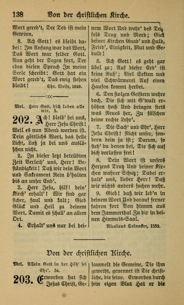 Gesangbuch für Gemeinden des Evangelisch-Lutherischen Bekenntnisses (14th ed.) page 138