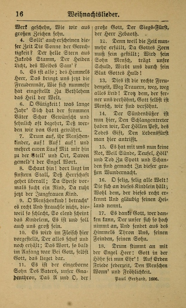 Gesangbuch für Gemeinden des Evangelisch-Lutherischen Bekenntnisses (14th ed.) page 16