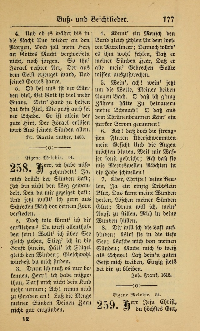 Gesangbuch für Gemeinden des Evangelisch-Lutherischen Bekenntnisses (14th ed.) page 177