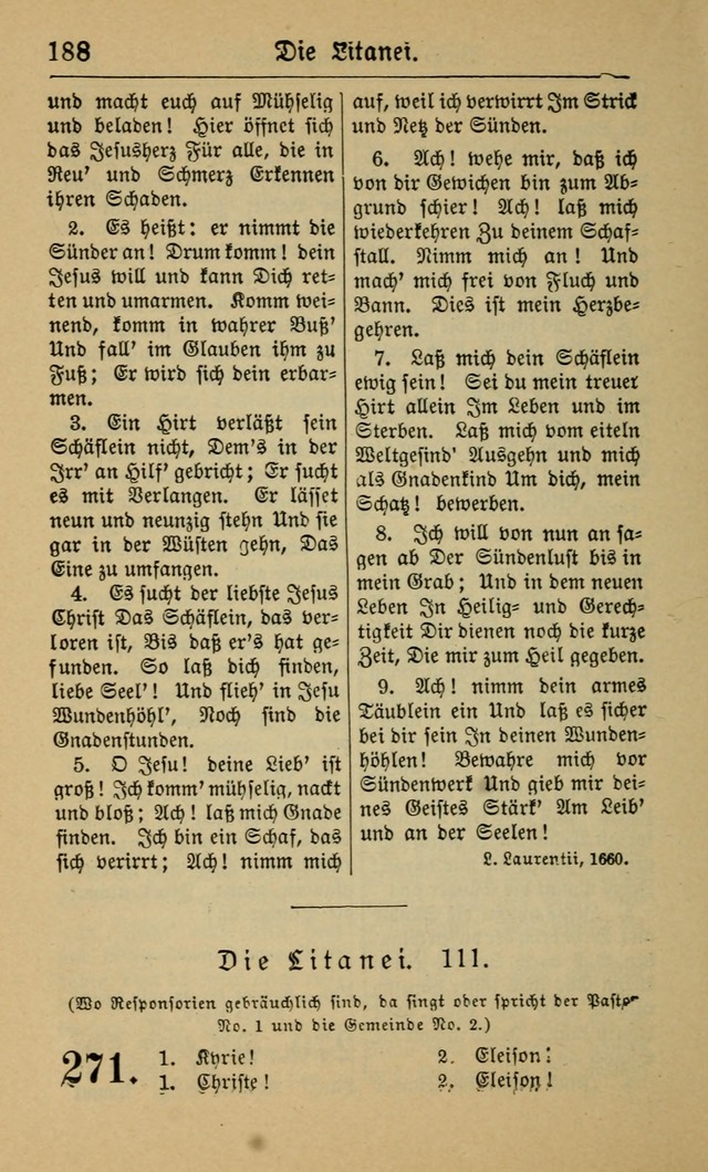 Gesangbuch für Gemeinden des Evangelisch-Lutherischen Bekenntnisses (14th ed.) page 188