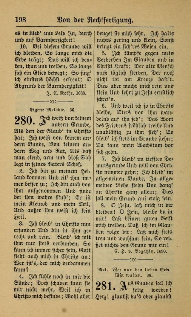 Gesangbuch für Gemeinden des Evangelisch-Lutherischen Bekenntnisses (14th ed.) page 198