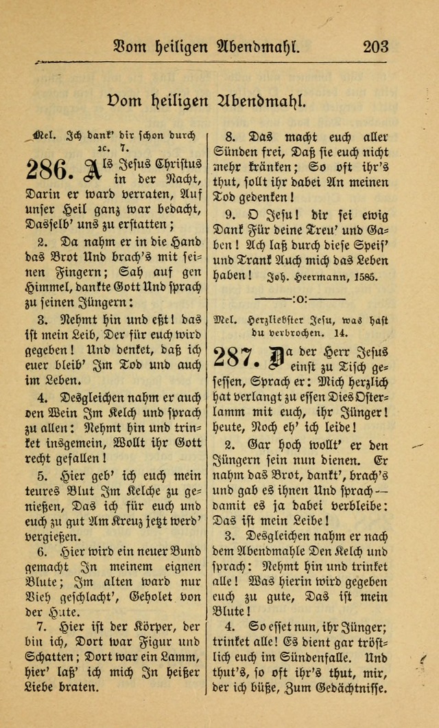 Gesangbuch für Gemeinden des Evangelisch-Lutherischen Bekenntnisses (14th ed.) page 203