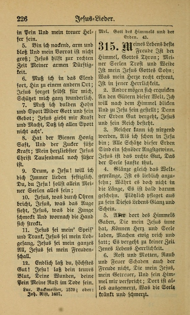 Gesangbuch für Gemeinden des Evangelisch-Lutherischen Bekenntnisses (14th ed.) page 226