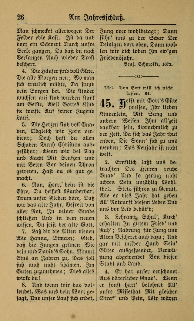 Gesangbuch für Gemeinden des Evangelisch-Lutherischen Bekenntnisses (14th ed.) page 26