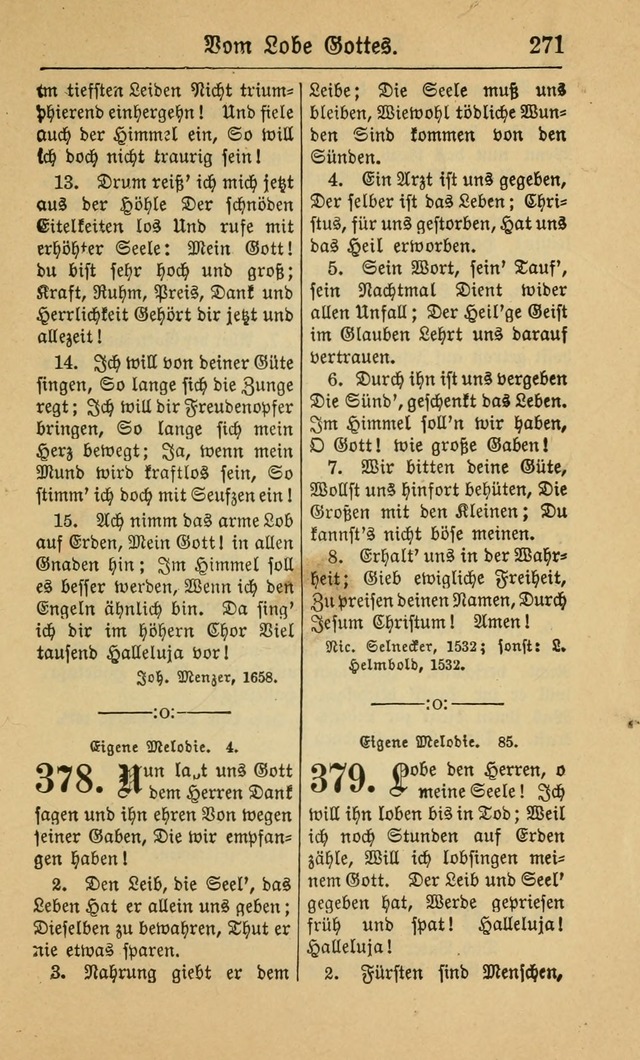 Gesangbuch für Gemeinden des Evangelisch-Lutherischen Bekenntnisses (14th ed.) page 271