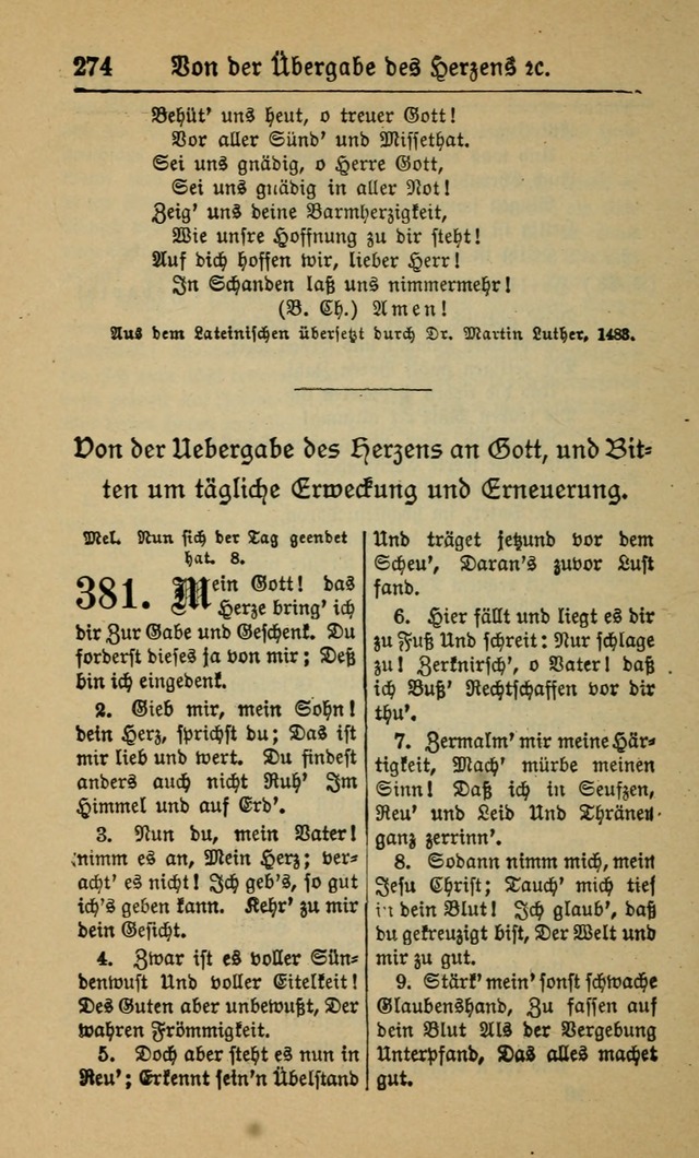 Gesangbuch für Gemeinden des Evangelisch-Lutherischen Bekenntnisses (14th ed.) page 274