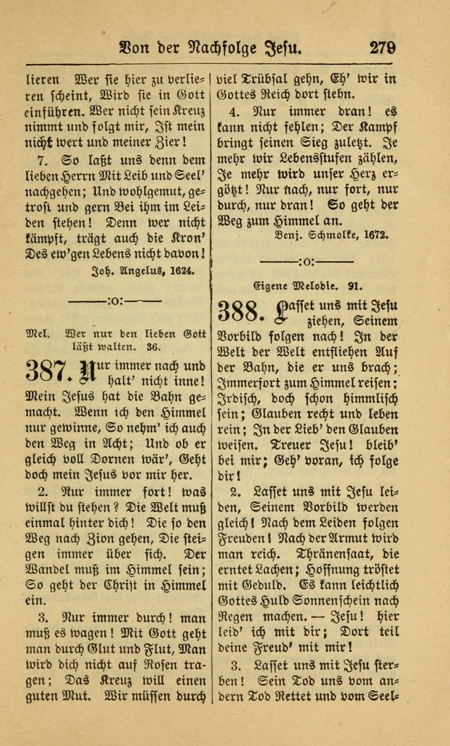 Gesangbuch für Gemeinden des Evangelisch-Lutherischen Bekenntnisses (14th ed.) page 279