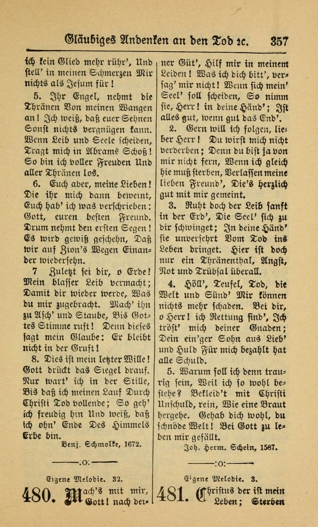 Gesangbuch für Gemeinden des Evangelisch-Lutherischen Bekenntnisses (14th ed.) page 357