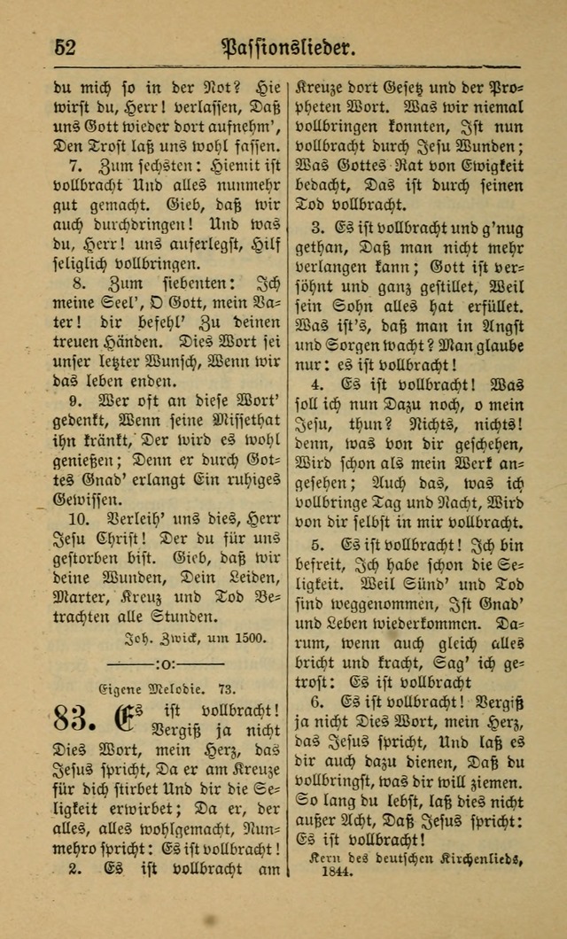 Gesangbuch für Gemeinden des Evangelisch-Lutherischen Bekenntnisses (14th ed.) page 52