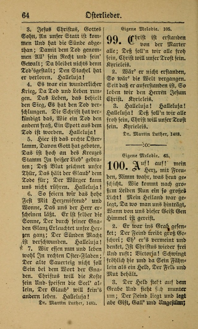 Gesangbuch für Gemeinden des Evangelisch-Lutherischen Bekenntnisses (14th ed.) page 64