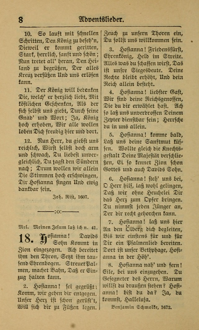 Gesangbuch für Gemeinden des Evangelisch-Lutherischen Bekenntnisses (14th ed.) page 8