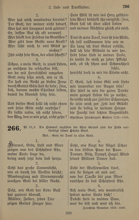 Gesangbuch: zum gottesdienstlichen und häuslichen Gebrauch in Evangelischen Mennoniten-Gemeinden (3rd ed.) page 233