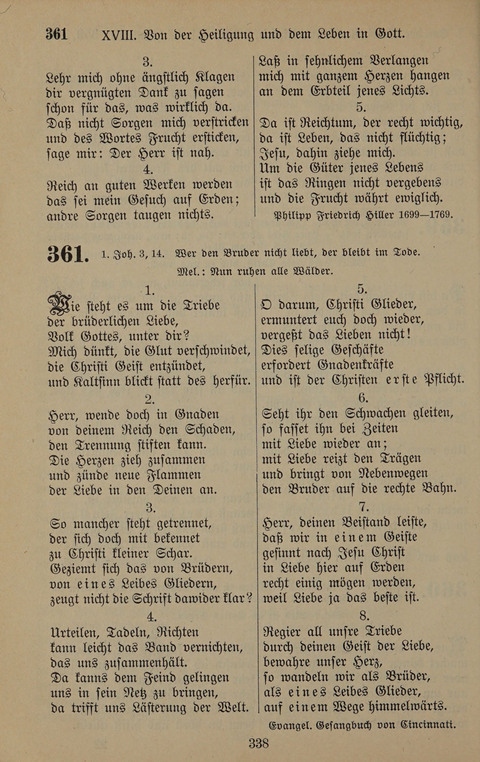 Gesangbuch: zum gottesdienstlichen und häuslichen Gebrauch in Evangelischen Mennoniten-Gemeinden (3rd ed.) page 338