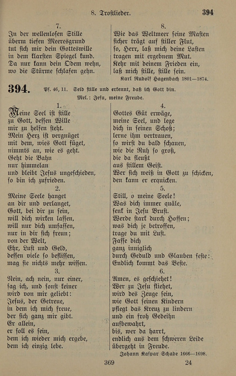 Gesangbuch: zum gottesdienstlichen und häuslichen Gebrauch in Evangelischen Mennoniten-Gemeinden (3rd ed.) page 369