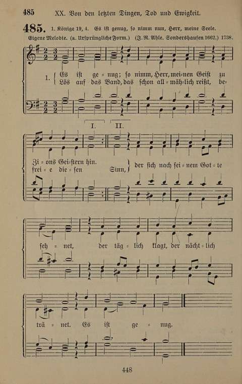 Gesangbuch: zum gottesdienstlichen und häuslichen Gebrauch in Evangelischen Mennoniten-Gemeinden (3rd ed.) page 448