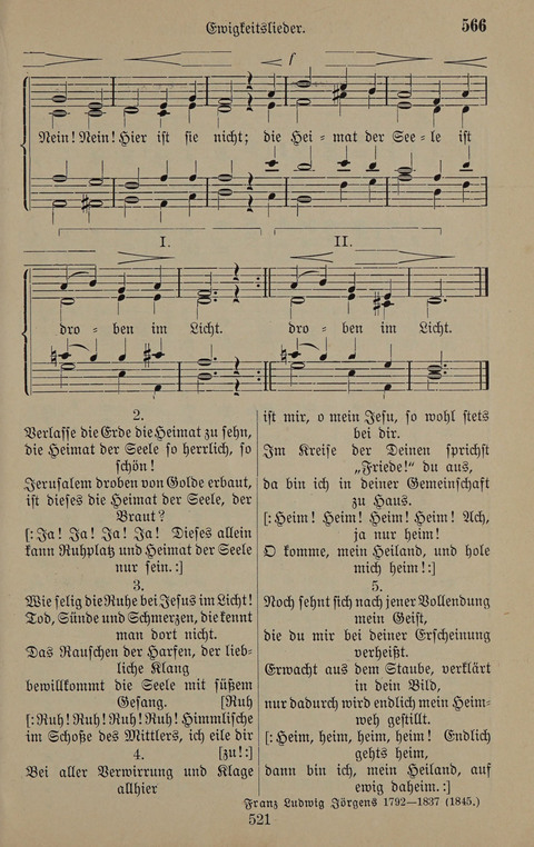 Gesangbuch: zum gottesdienstlichen und häuslichen Gebrauch in Evangelischen Mennoniten-Gemeinden (3rd ed.) page 521