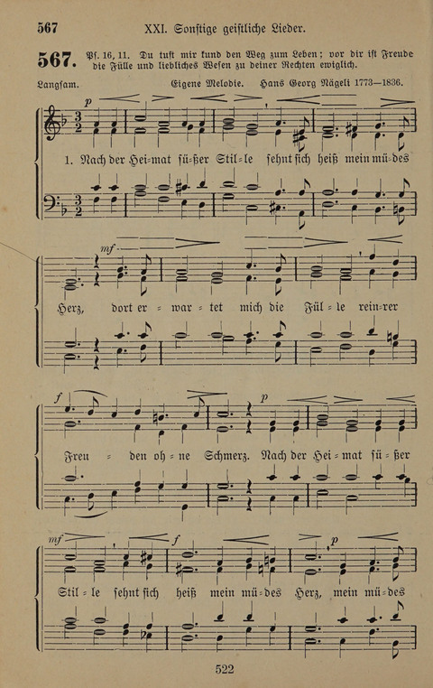 Gesangbuch: zum gottesdienstlichen und häuslichen Gebrauch in Evangelischen Mennoniten-Gemeinden (3rd ed.) page 522