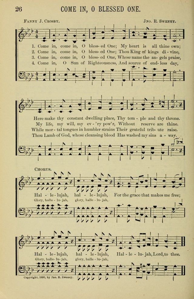 Gospel Hosannas: A Choice Collection of Hymns and Tunes for use in Evangelistic, Brotherhood and Mission Meetings, Sunday School, Etc. page 26
