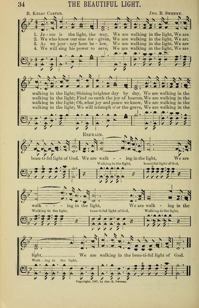 Gospel Hosannas: A Choice Collection of Hymns and Tunes for use in Evangelistic, Brotherhood and Mission Meetings, Sunday School, Etc. page 34