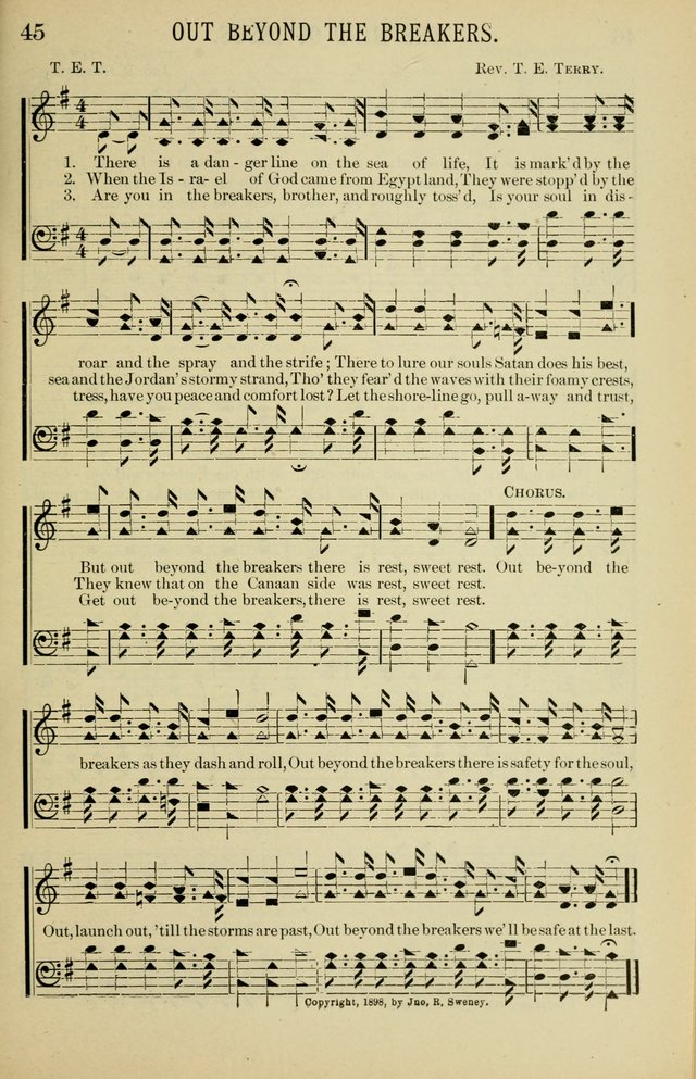 Gospel Hosannas: A Choice Collection of Hymns and Tunes for use in Evangelistic, Brotherhood and Mission Meetings, Sunday School, Etc. page 45