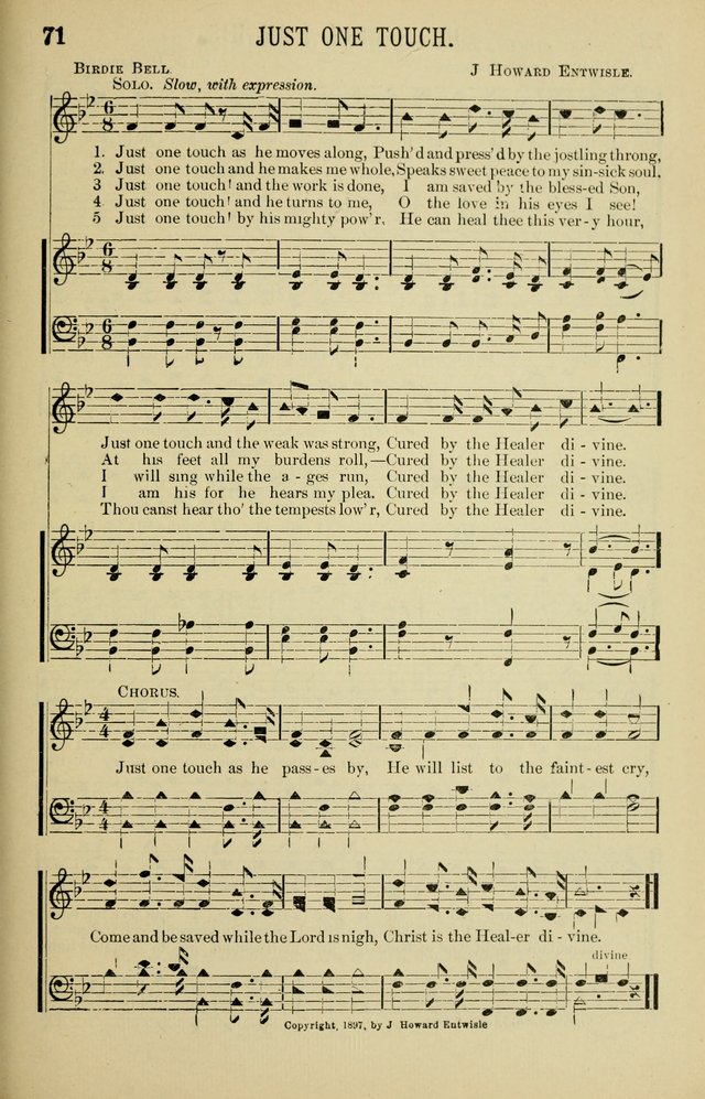 Gospel Hosannas: A Choice Collection of Hymns and Tunes for use in Evangelistic, Brotherhood and Mission Meetings, Sunday School, Etc. page 71