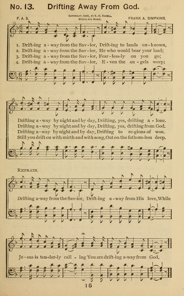 The Gospel Hymnal: for Sunday school and church work page 15