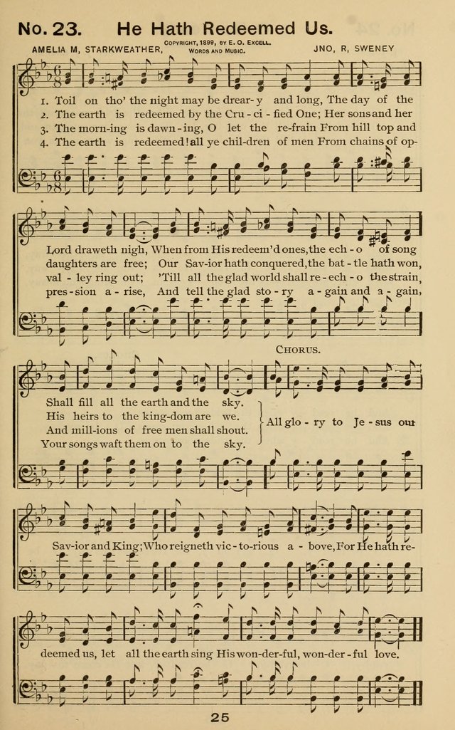 The Gospel Hymnal: for Sunday school and church work page 25