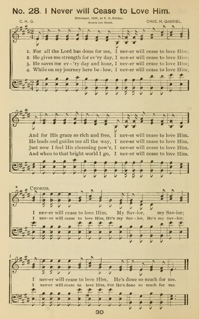 The Gospel Hymnal: for Sunday school and church work page 30