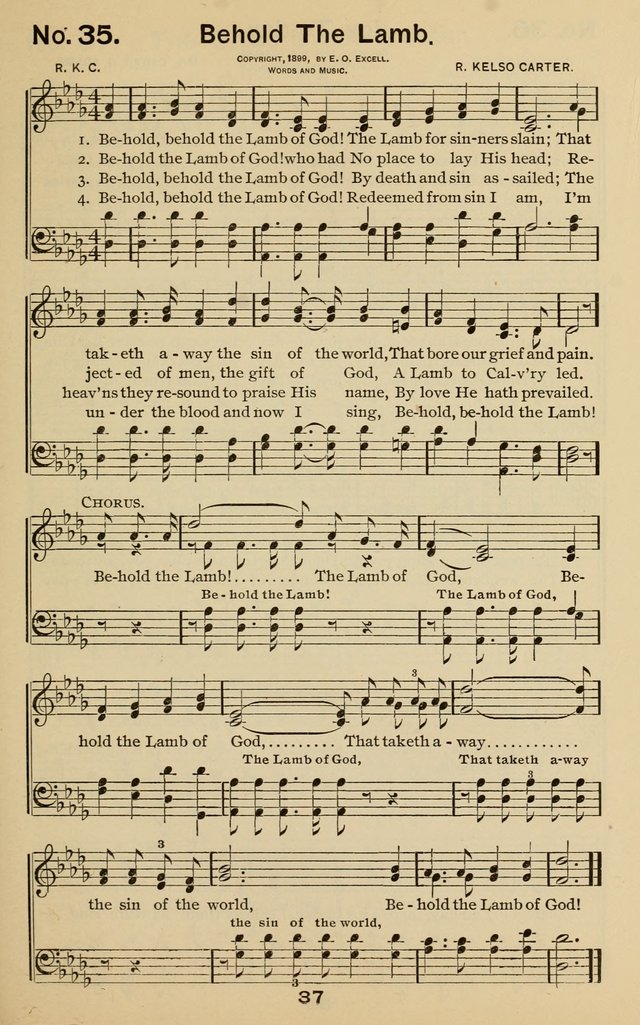 The Gospel Hymnal: for Sunday school and church work page 37