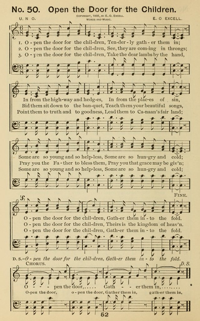 The Gospel Hymnal: for Sunday school and church work page 52