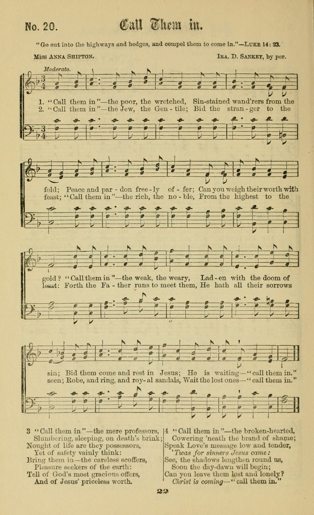 Gospel Hymns No. 2: as used by them in gospel meetings page 22