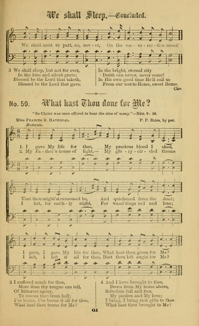 Gospel Hymns No. 2: as used by them in gospel meetings page 61