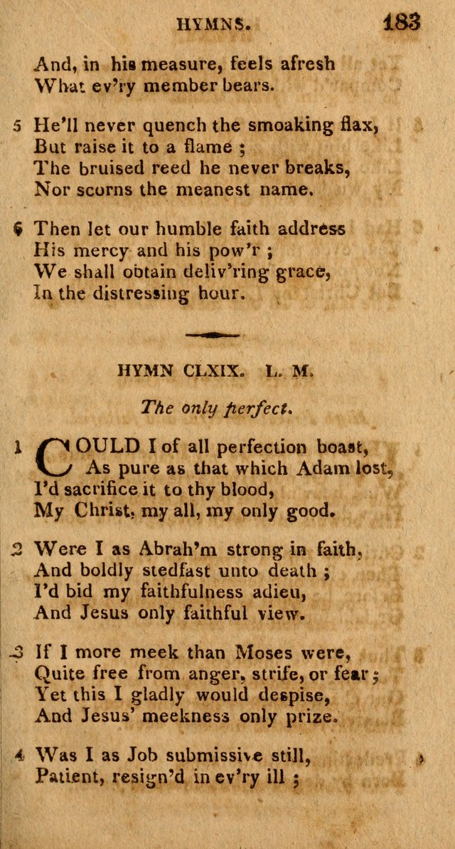 The Gospel Hymn Book: being a selection of hymns, composed by different authors designed for the use of the church universal and adapted to public and private devotion page 185