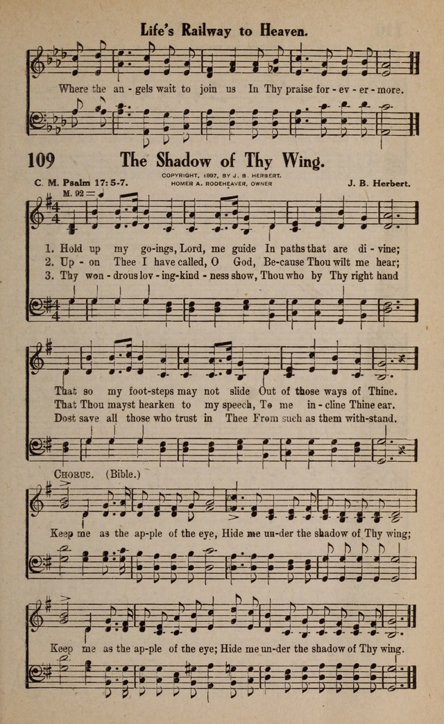 Gospel Hymns and Songs: for the Church, Sunday School and Evangelistic Services page 109