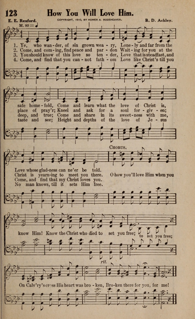 Gospel Hymns and Songs: for the Church, Sunday School and Evangelistic Services page 123