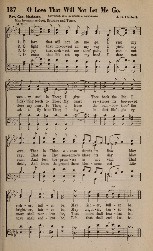 Gospel Hymns and Songs: for the Church, Sunday School and Evangelistic Services page 137