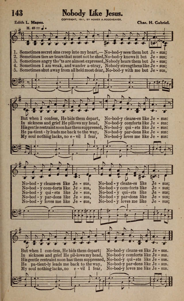 Gospel Hymns and Songs: for the Church, Sunday School and Evangelistic Services page 143