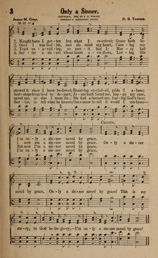Gospel Hymns and Songs: for the Church, Sunday School and Evangelistic Services page 3