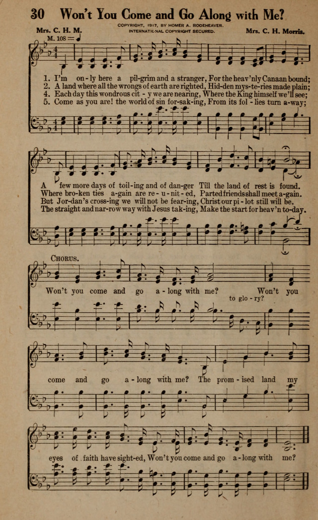 Gospel Hymns and Songs: for the Church, Sunday School and Evangelistic Services page 30