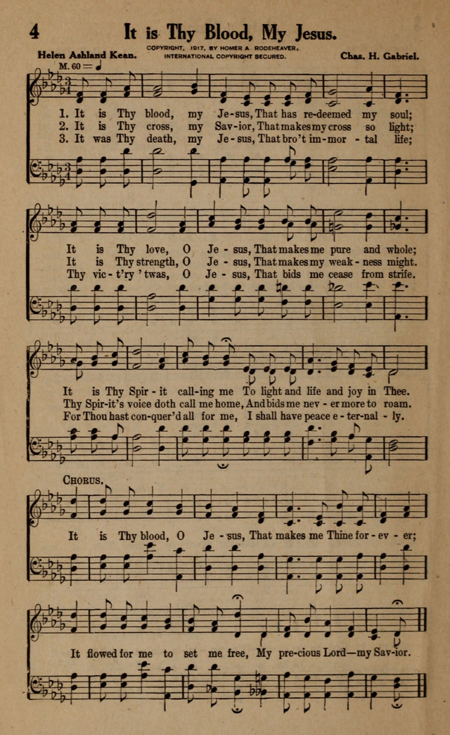 Gospel Hymns and Songs: for the Church, Sunday School and Evangelistic Services page 4