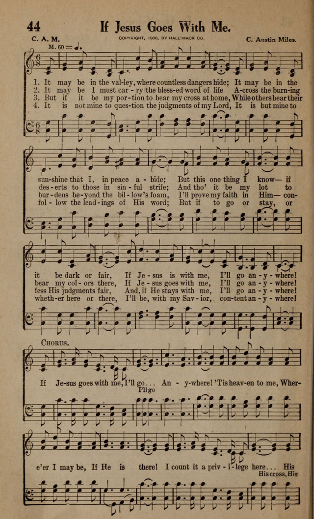 Gospel Hymns and Songs: for the Church, Sunday School and Evangelistic Services page 44