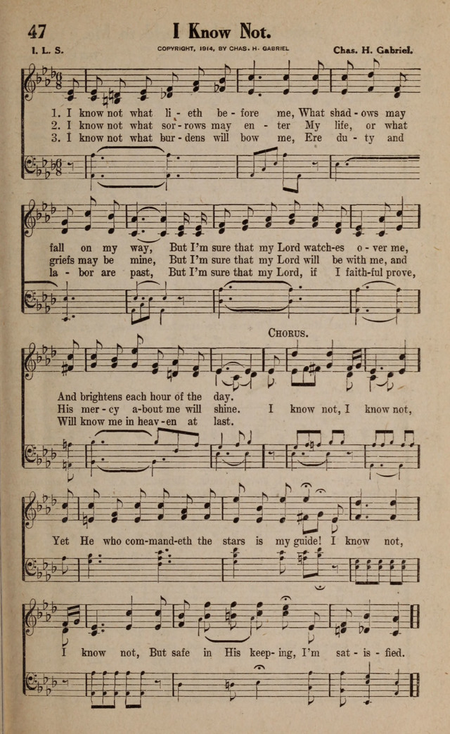 Gospel Hymns and Songs: for the Church, Sunday School and Evangelistic Services page 47