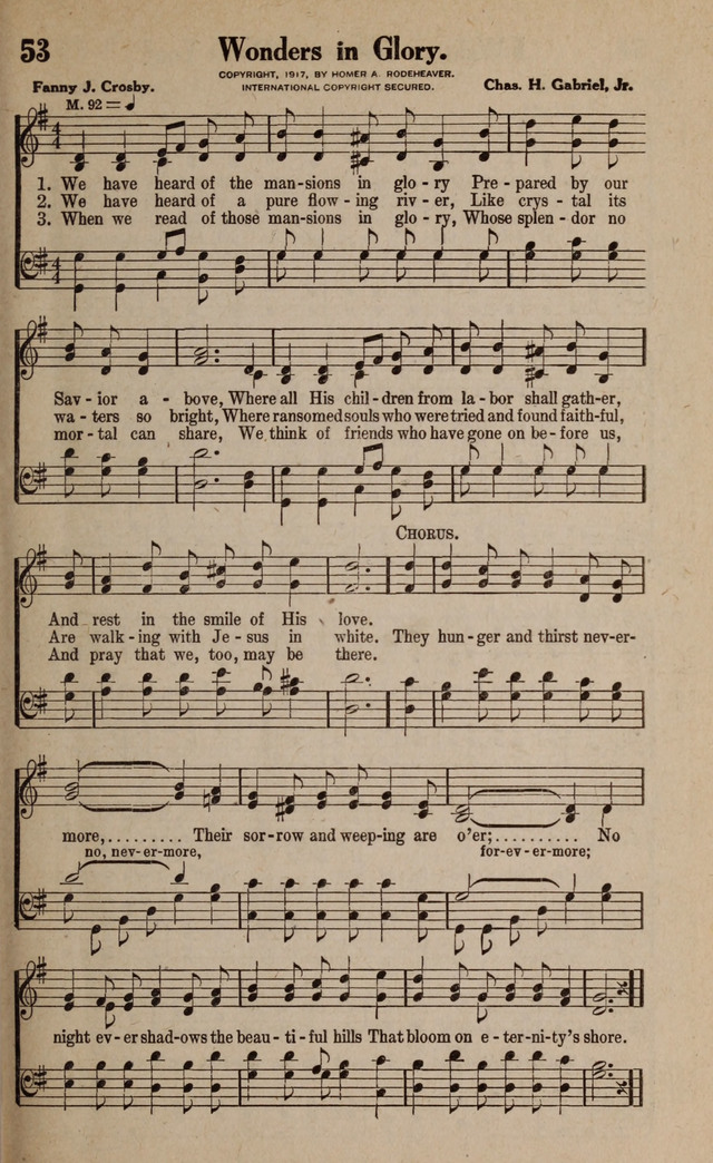Gospel Hymns and Songs: for the Church, Sunday School and Evangelistic Services page 53