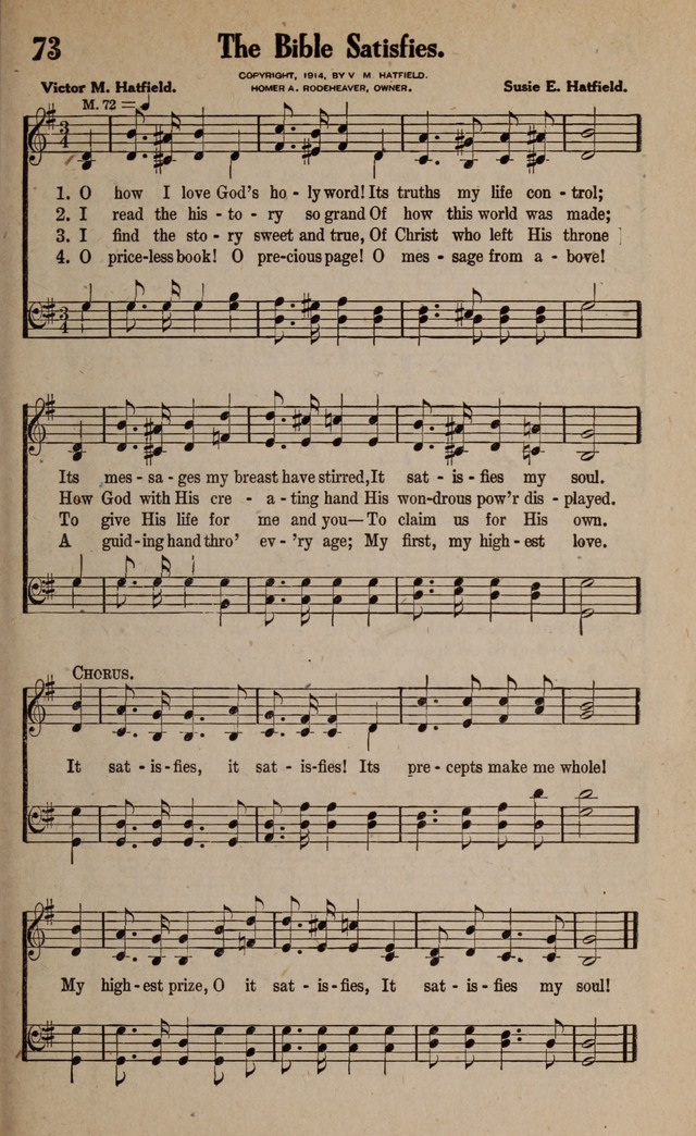 Gospel Hymns and Songs: for the Church, Sunday School and Evangelistic Services page 73