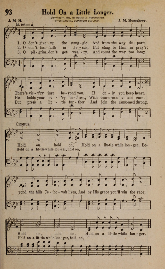 Gospel Hymns and Songs: for the Church, Sunday School and Evangelistic Services page 93