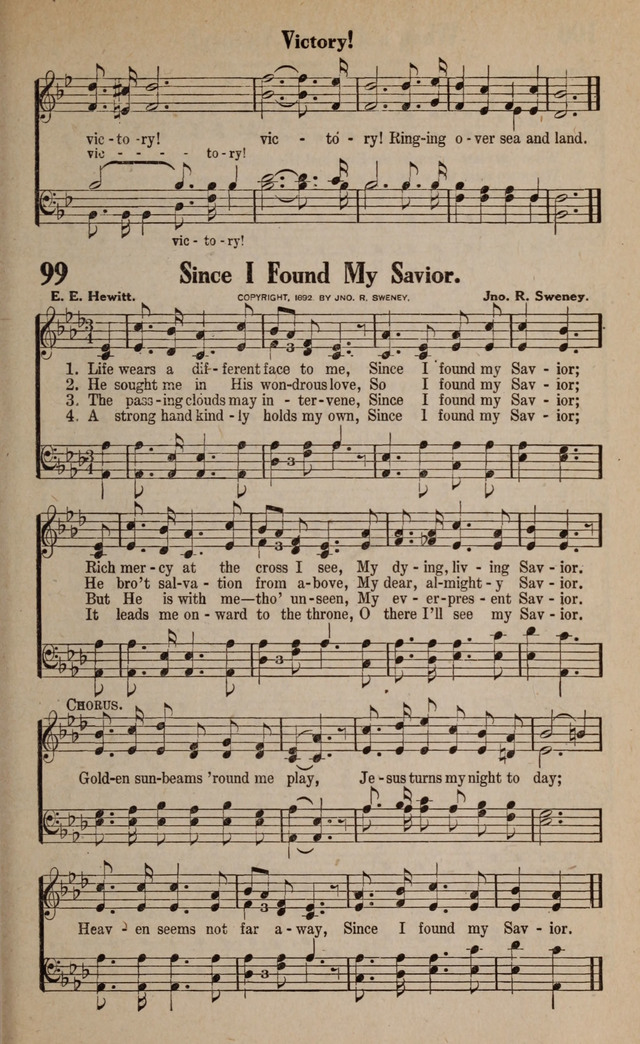 Gospel Hymns and Songs: for the Church, Sunday School and Evangelistic Services page 99