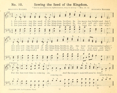 Gathered Jewels No. 2: a collection of Sunday school hymns and tunes by our best composers especially adapted to the international sunday school lessons page 12