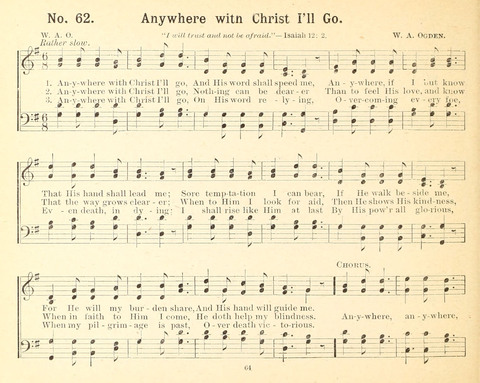 Gathered Jewels No. 2: a collection of Sunday school hymns and tunes by our best composers especially adapted to the international sunday school lessons page 64