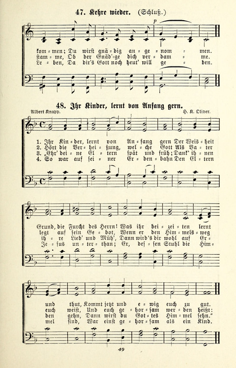 Glockenklänge: eine Liedersammlung für Sonntagschulen und Jugendvereine page 47