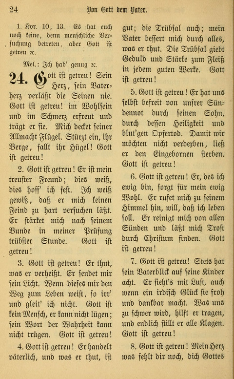 Gesangbuch in Mennoniten-Gemeinden in Kirche und Haus (4th ed.) page 24